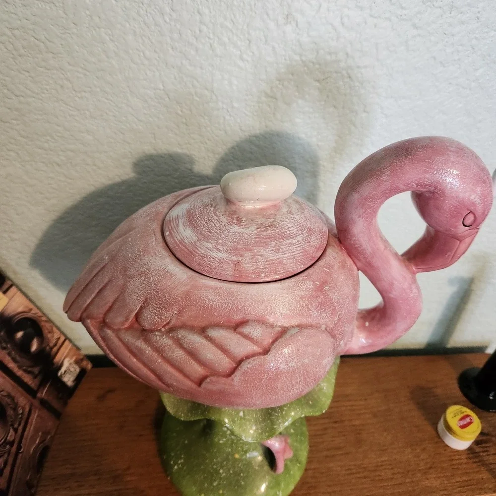 Department 56  Pink Flamingo Cookie Jar 14
